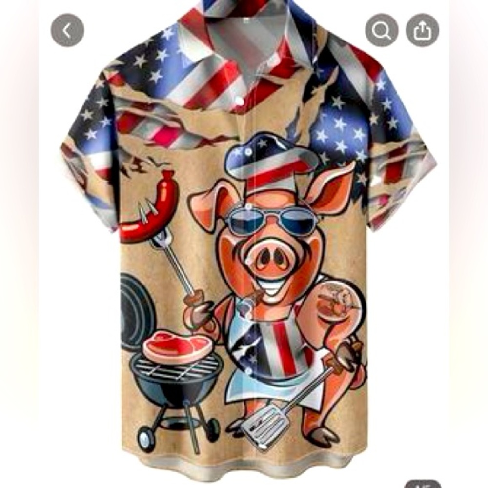 Americana button down shirt.